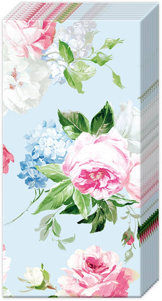 Pocket Tissues Pack of 10 Scarlett Light Blue