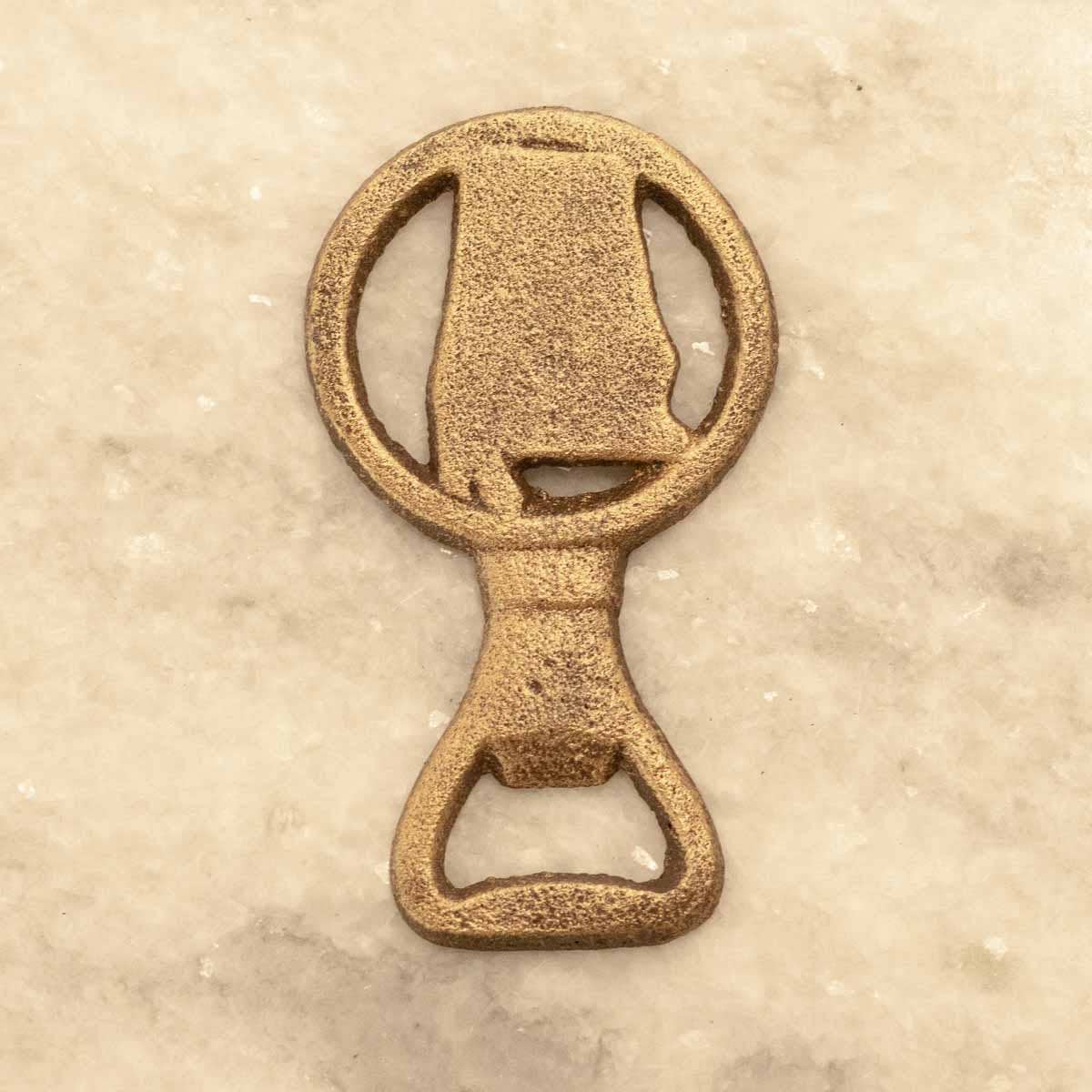 Alabama Bottle Opener Antique Gold 2.5x4.5