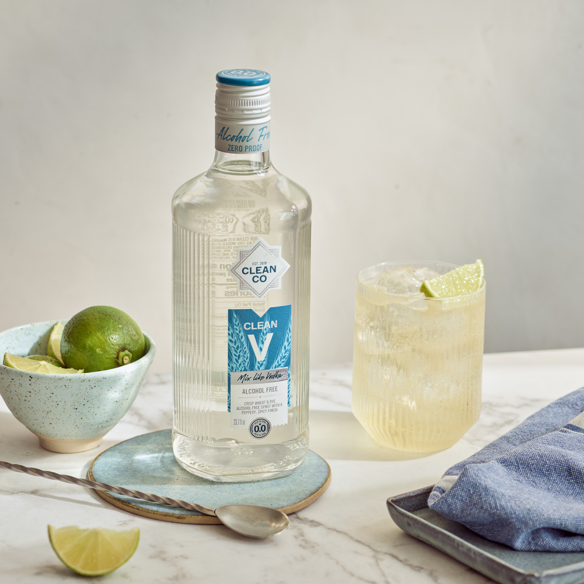 CleanCo Clean V Zero Proof 0.0% ABV Vodka
