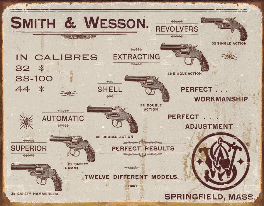 S&W - Revolvers Tin Sign