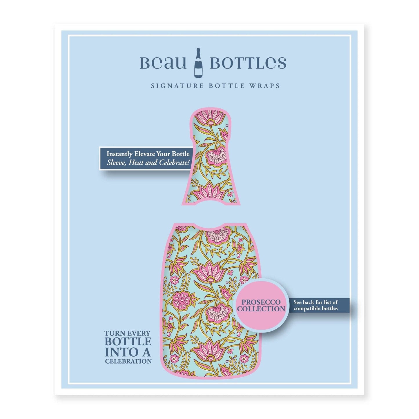 Beau Bottles Pastel Spring Bloom- Prosecco Collection