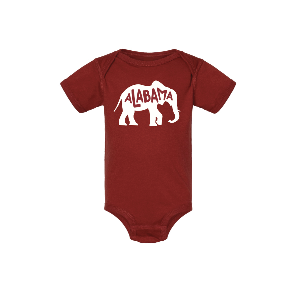 Alabama Elephant: Crimson + White, 2XLarge