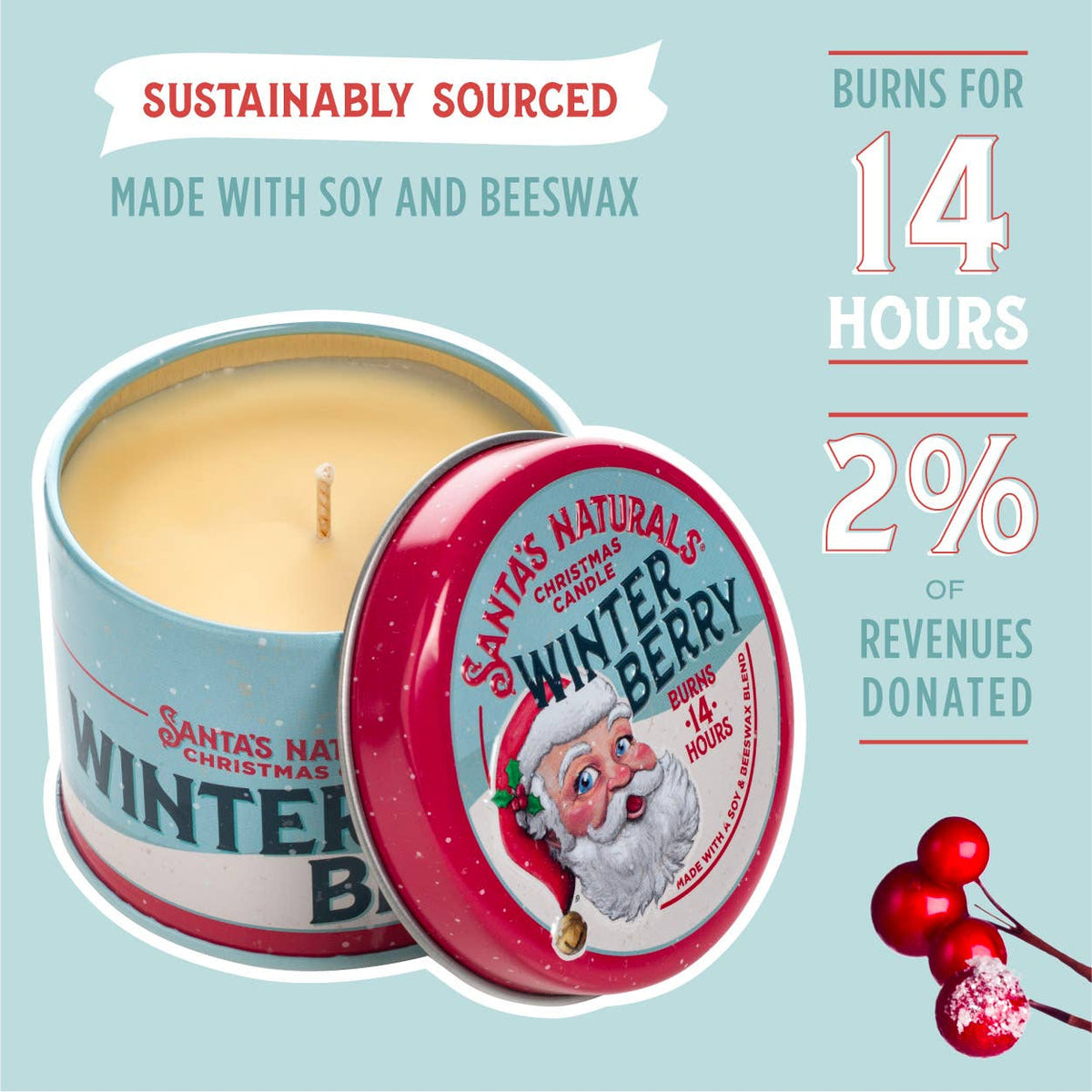 Winterberry 3.5oz Mini Candle