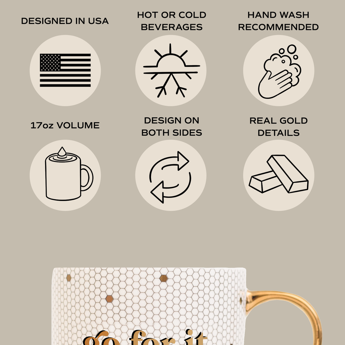 Be Still and Know Gold Tile Coffee Mug - Gifts & Home Decor