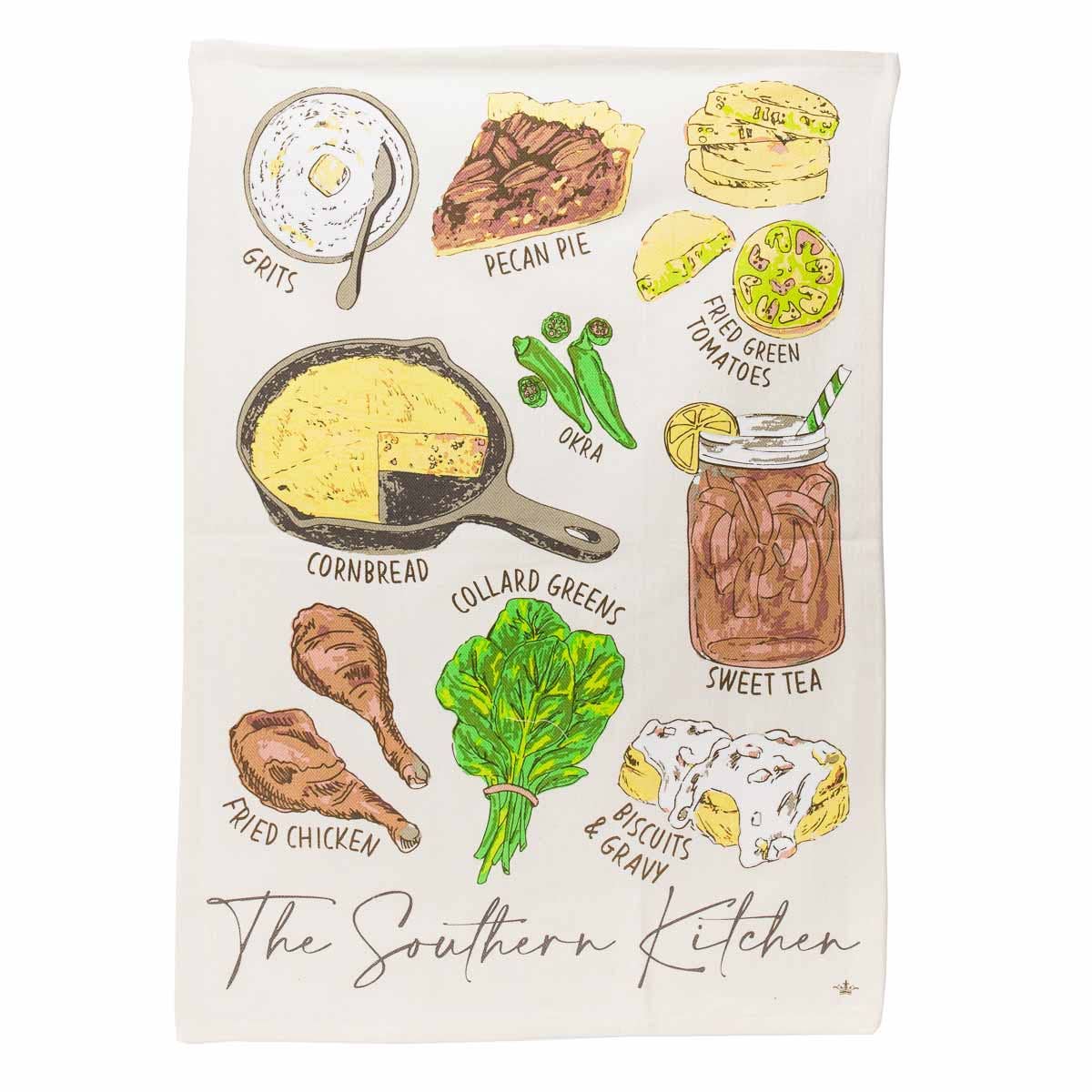 Southern Kitchen Hand Towel Cream/Multi 20x28