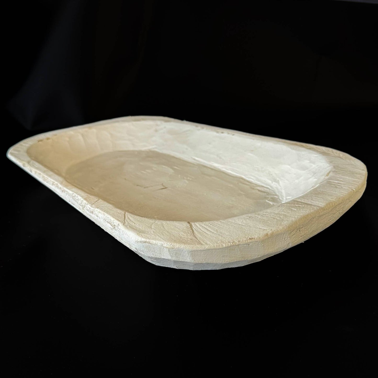 Medium Wood Carved Bowl 20": Natural, 20x12x4