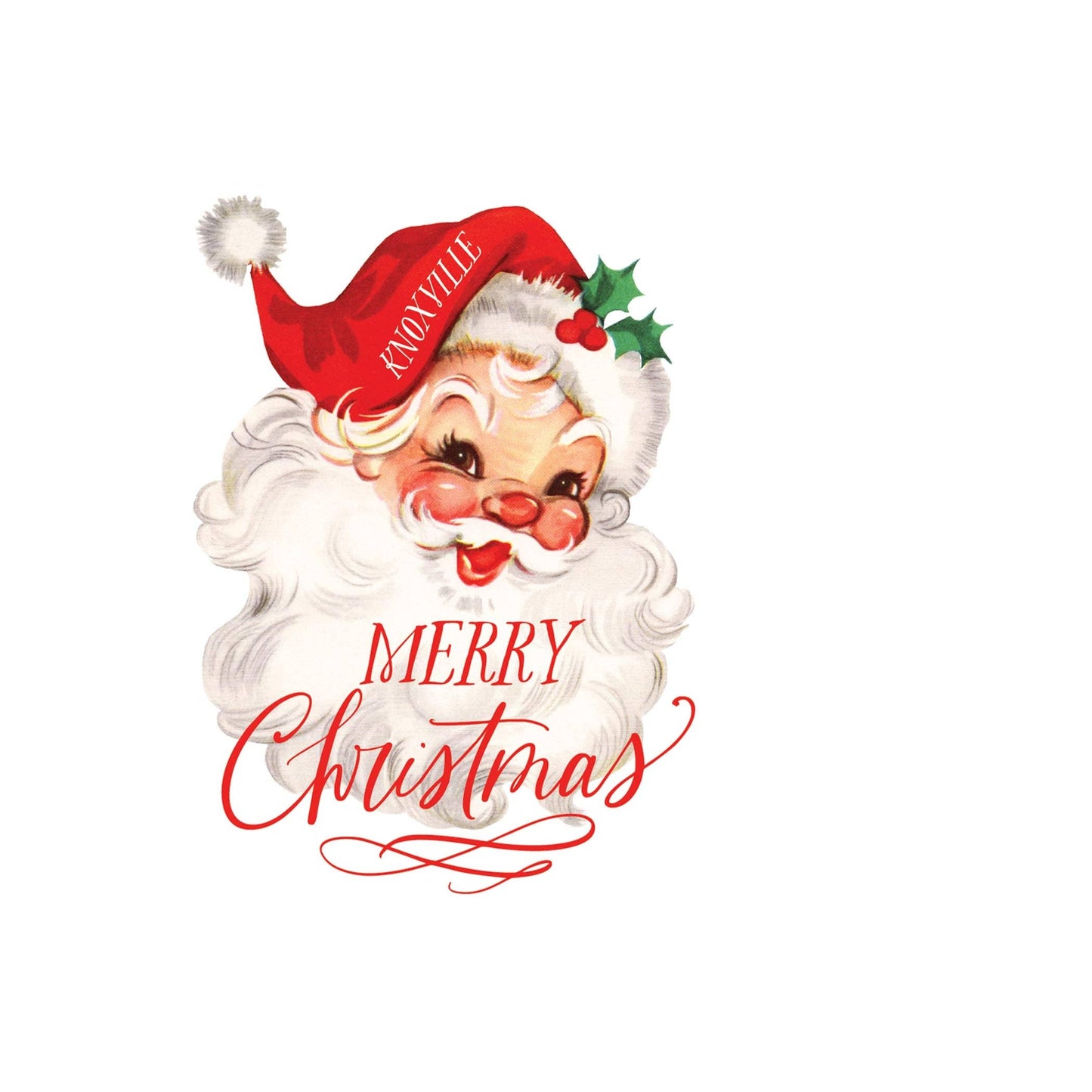 Vinyl Sticker-Classic Santa City & State