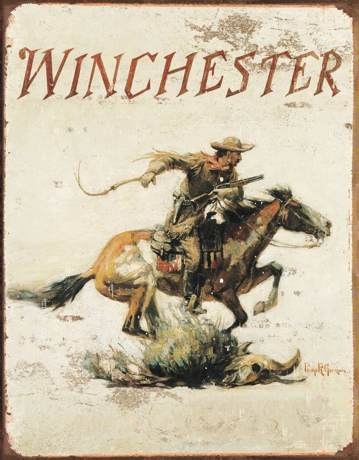 Winchester Logo Tin Sign