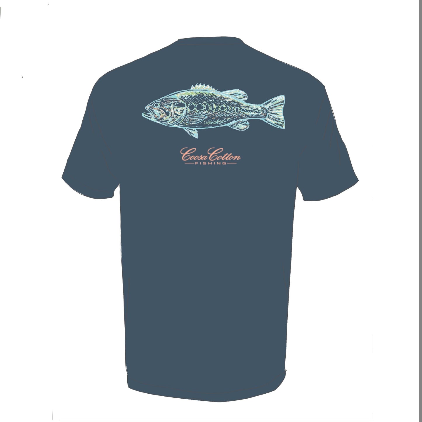 Short Sleeve Pocket Tee | Abstract Bass | Vintage Navy: Medium