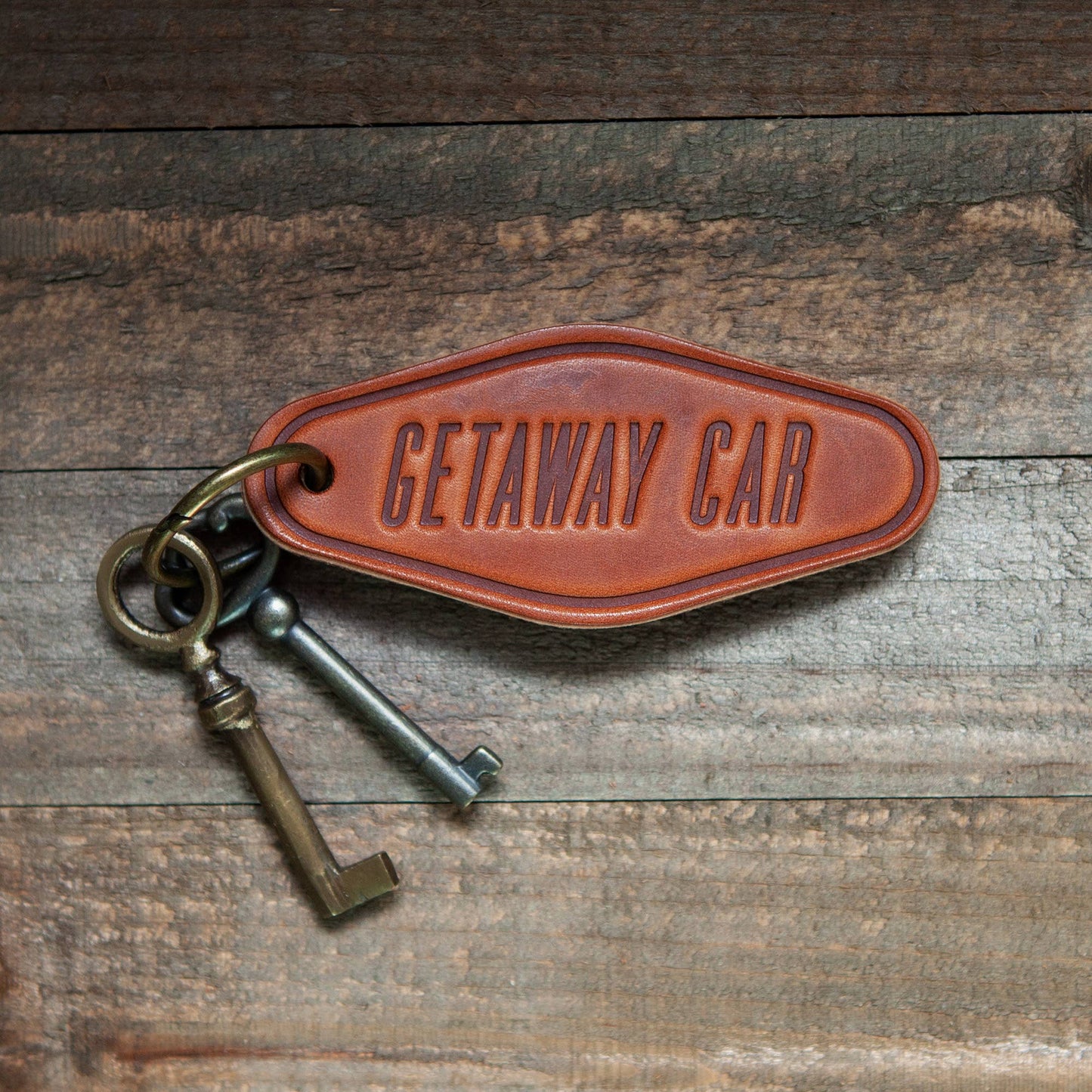 Getaway Car Leather Keychain Motel Style