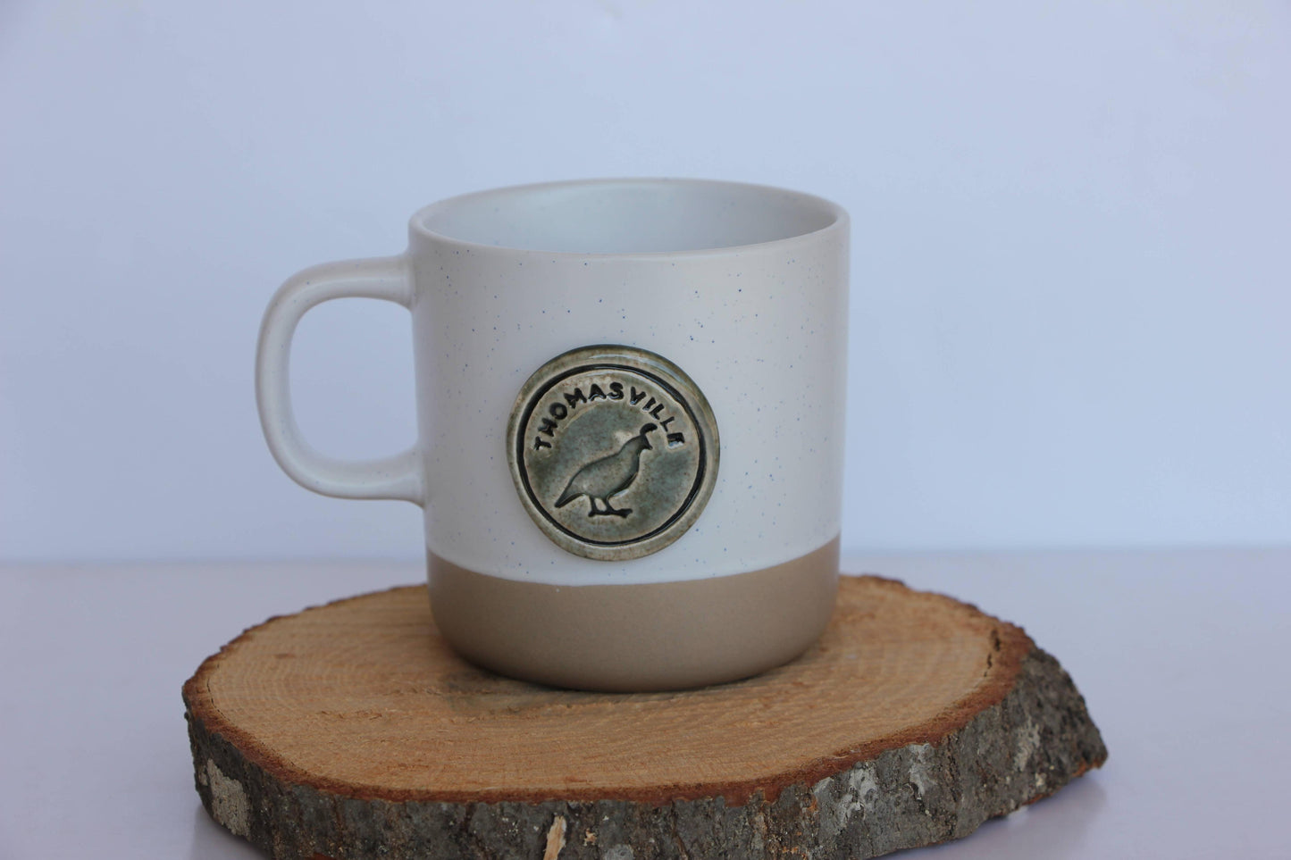 Custom Logo Mug: Cabin Style (10 oz): Oyster Shell