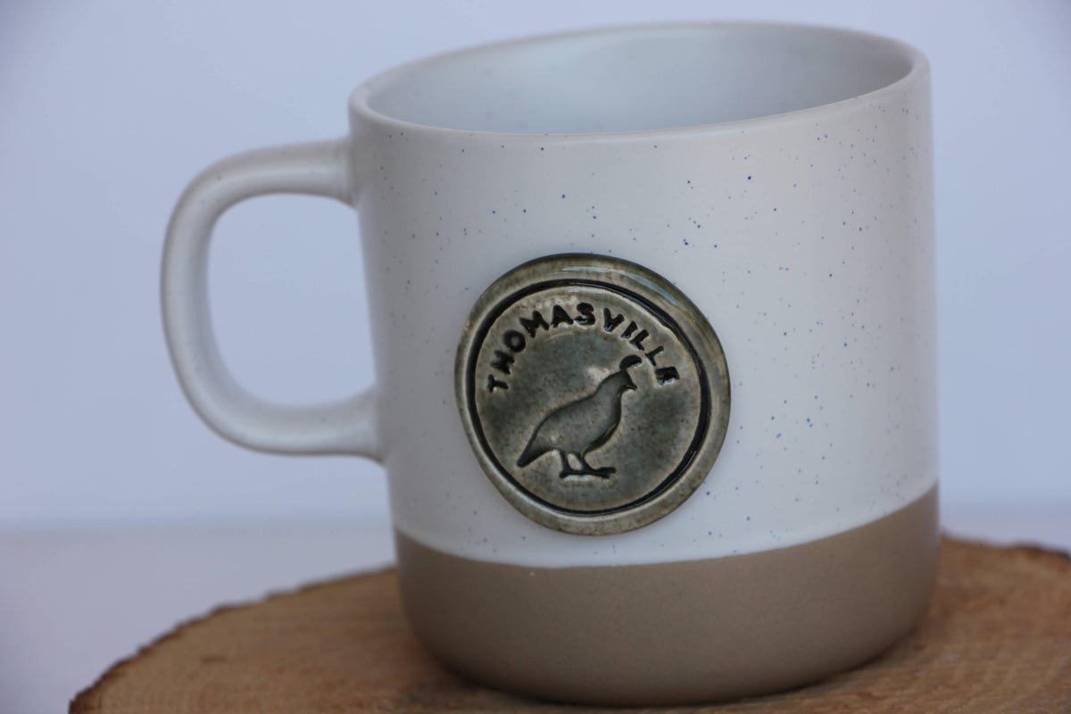 Custom Logo Mug: Cabin Style (10 oz): Oyster Shell