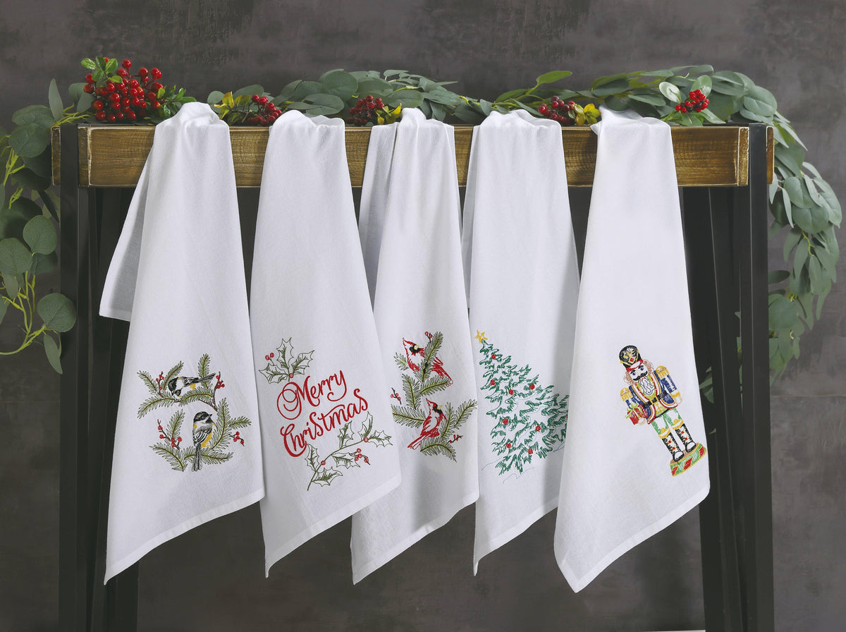 Cardinals Embroidered Kitchen Towel