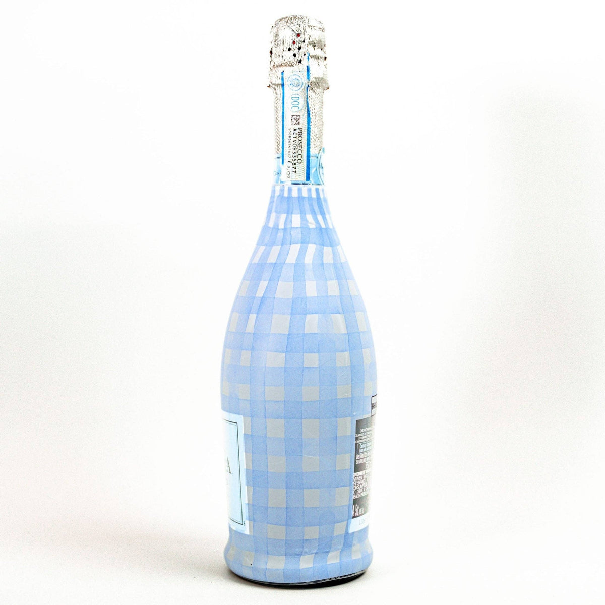 Beau Bottles Powder Blue Picnic Gingham- Prosecco Collection