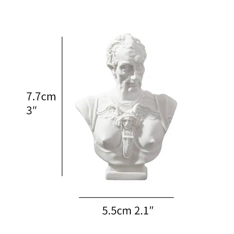 Miniature Greek Busts - Intricately Carved: David