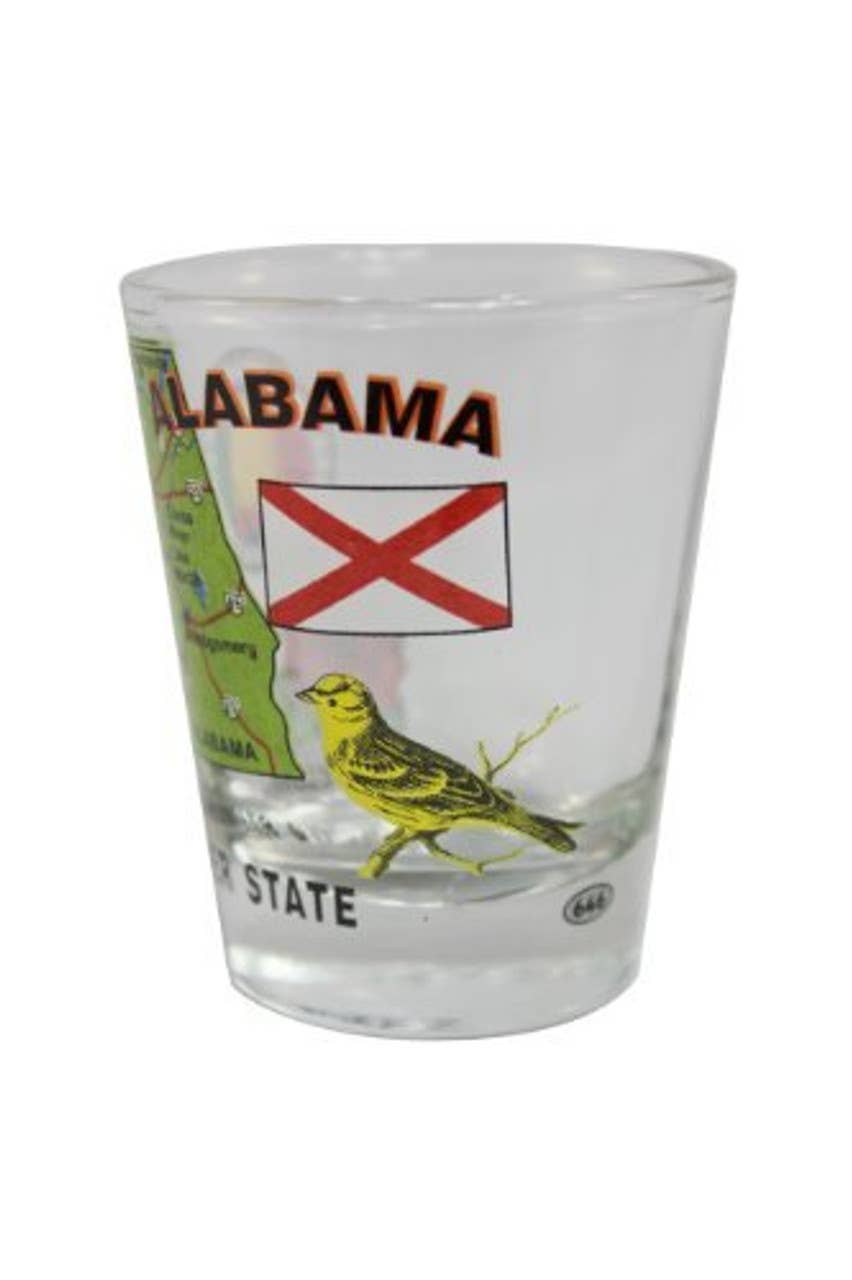 ALABAMA State Shot Glass 2 oz
