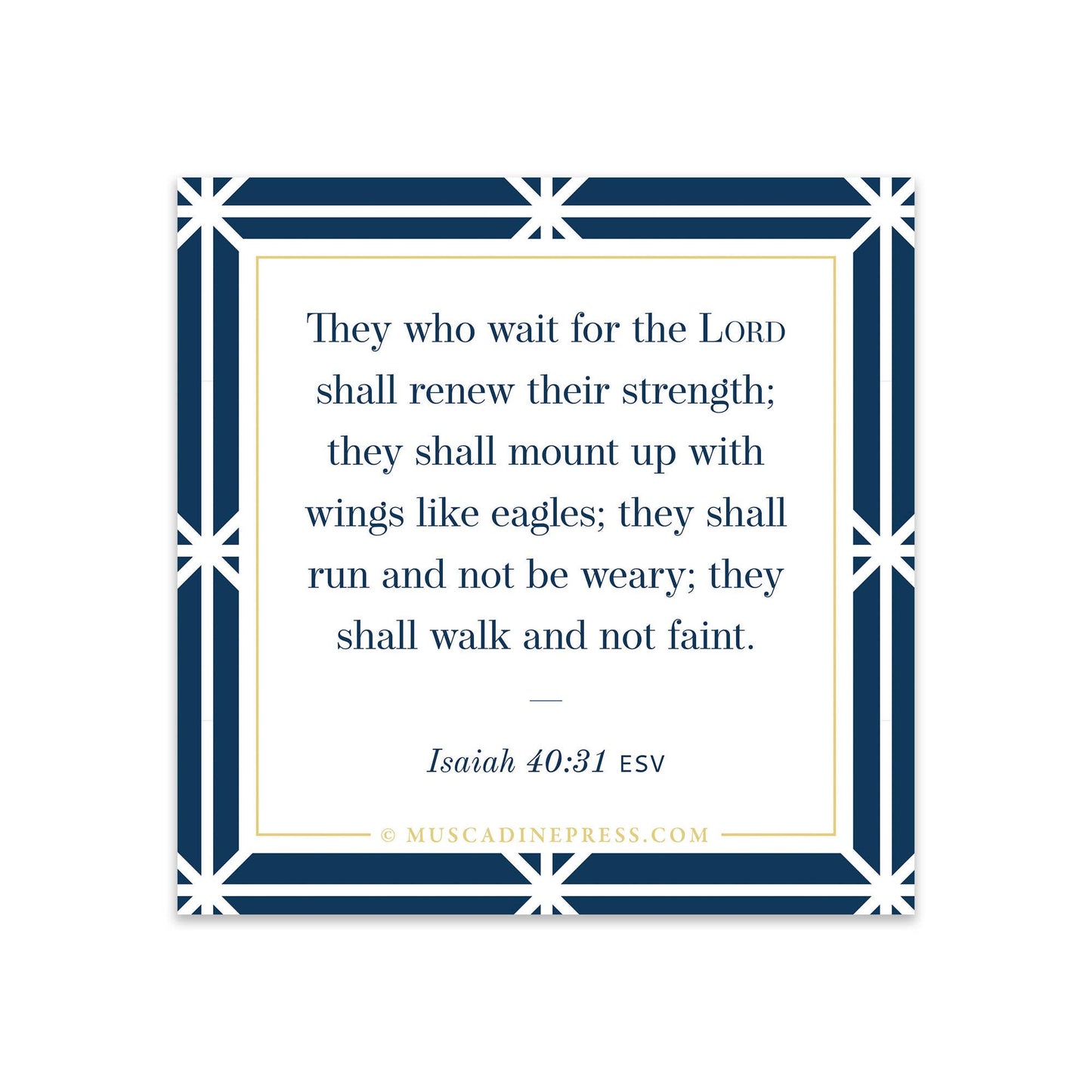 Scripture Mirror Cling, Wait for the Lord