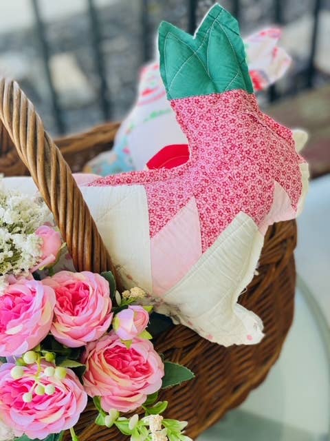 Vintage Fabric Easter Bunnies made from upcycled quilts