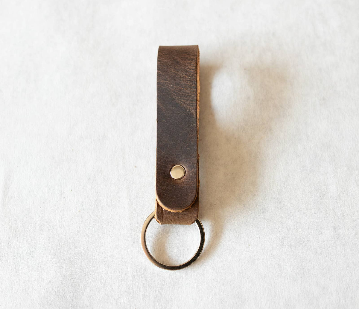 Leather Key Ring - Keychain: Folklore Brown