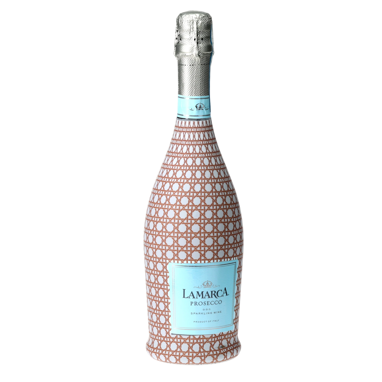 Brown & White Cane Prosecco Bottle Wrap