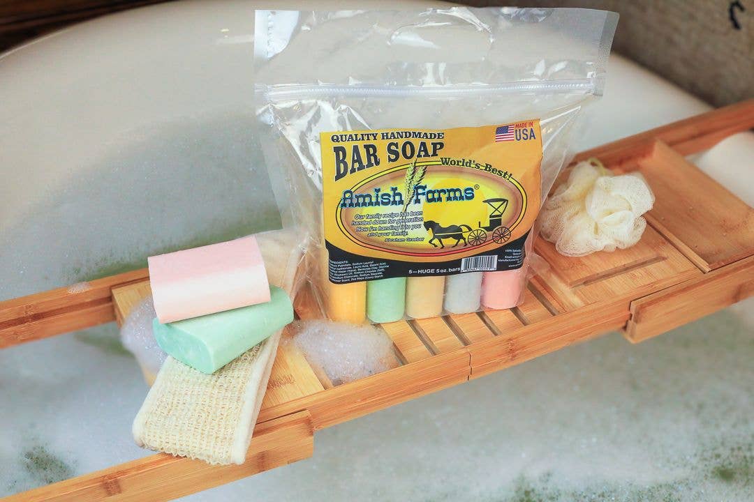 Amish Farms Soap 5-Bar Bag - Random Color Bars + Fragrance