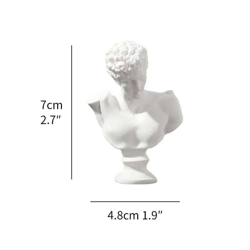 Miniature Greek Busts - Intricately Carved: David