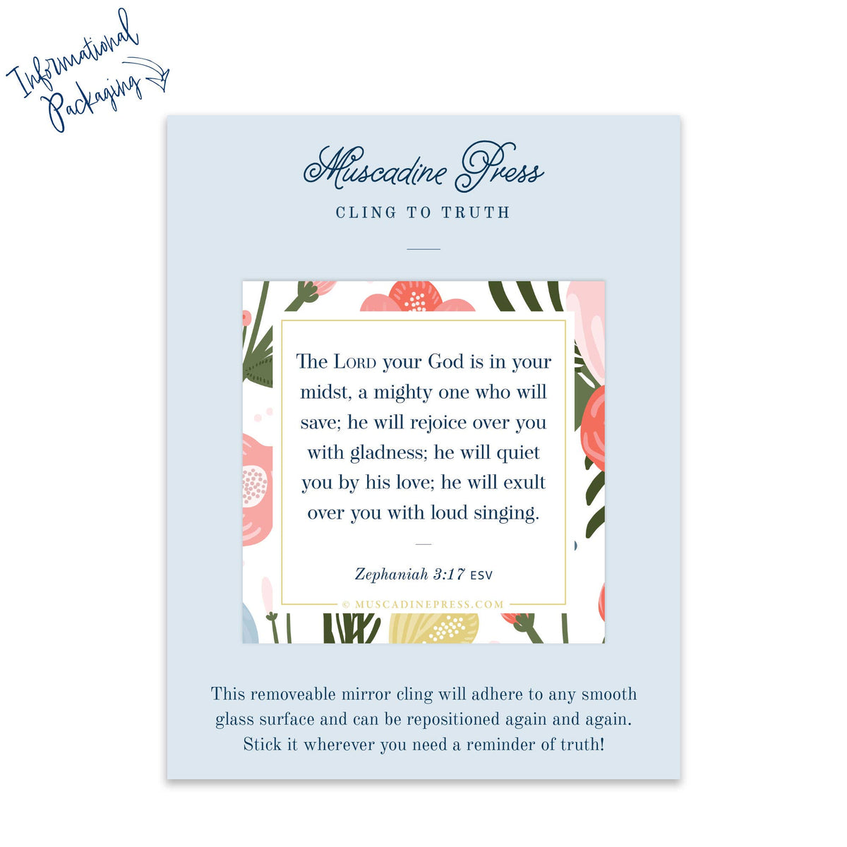 Scripture Mirror Cling, Mighty to Save
