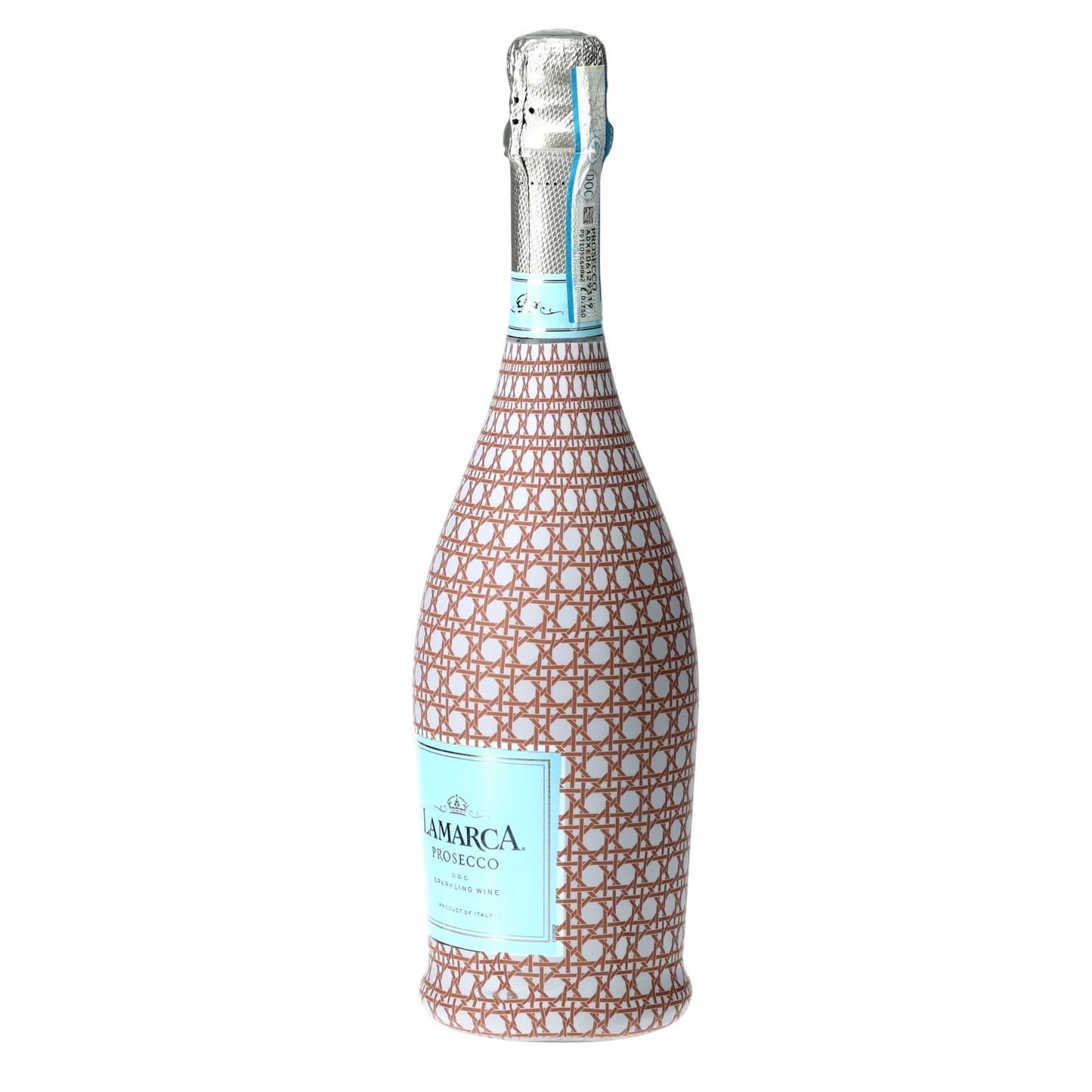 Brown & White Cane Prosecco Bottle Wrap