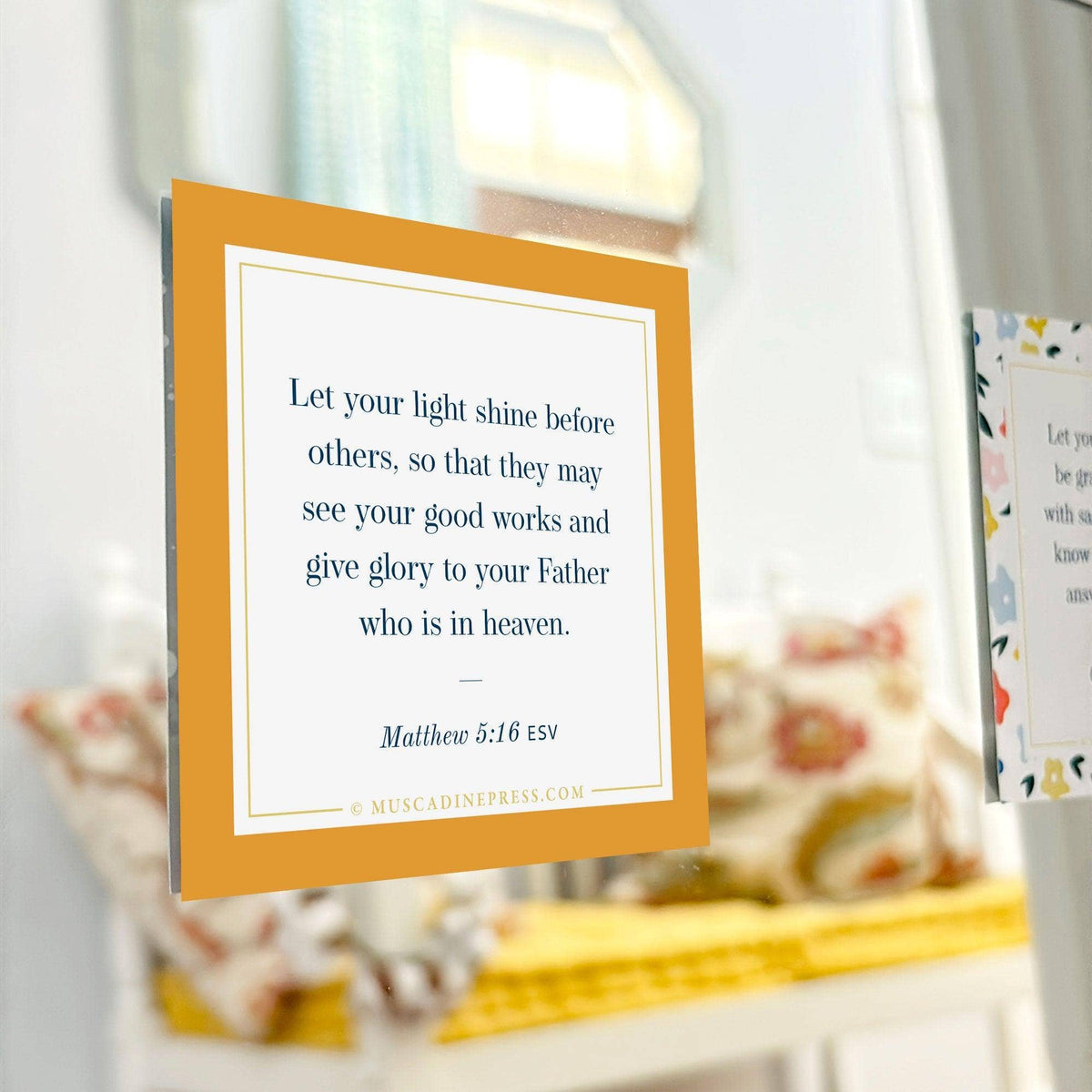 Scripture Mirror Cling, Let Your Light Shine