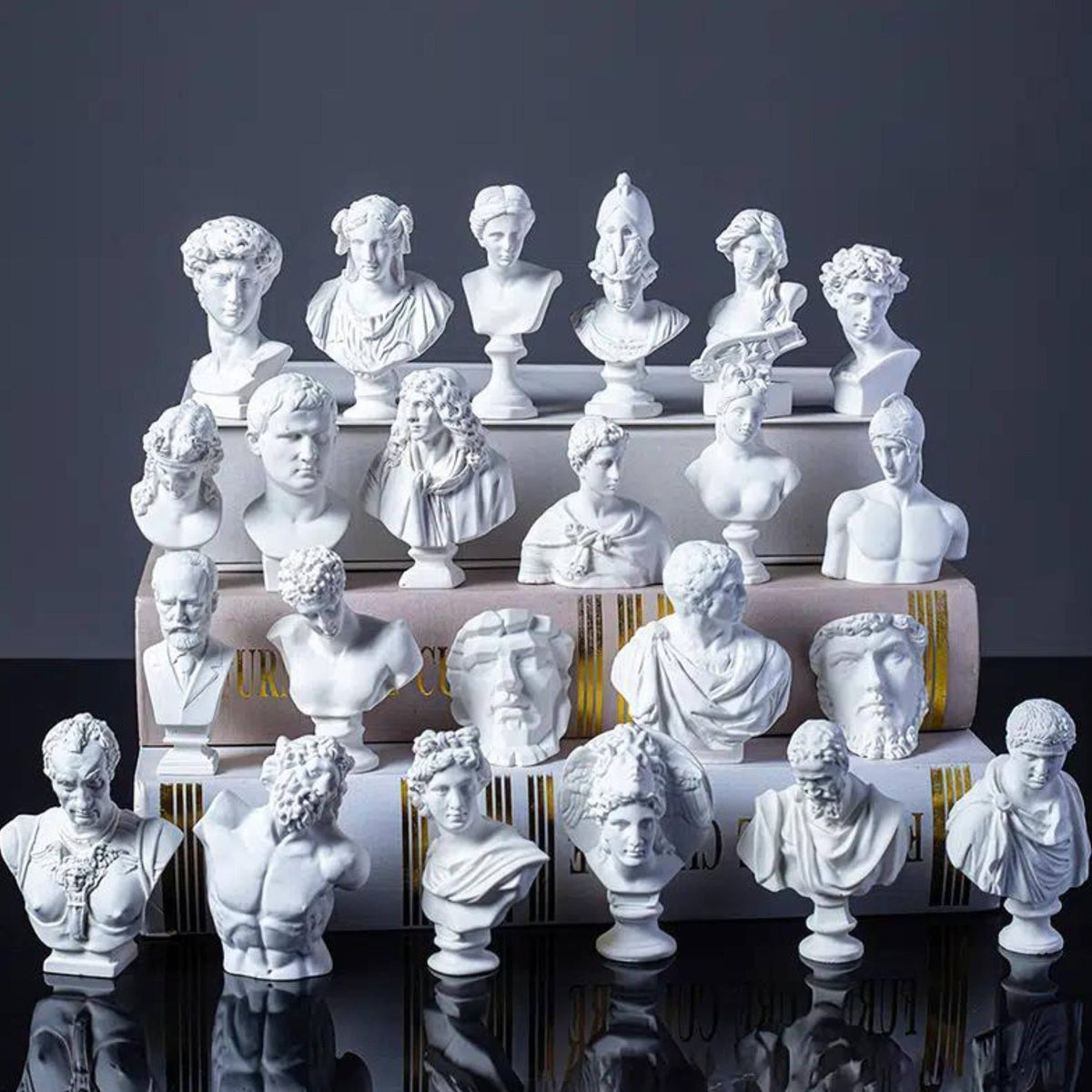 Miniature Greek Busts - Intricately Carved: David