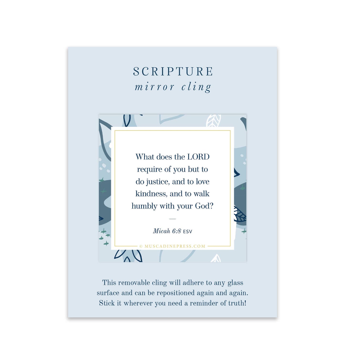 Scripture Mirror Cling, What the Lord Requires