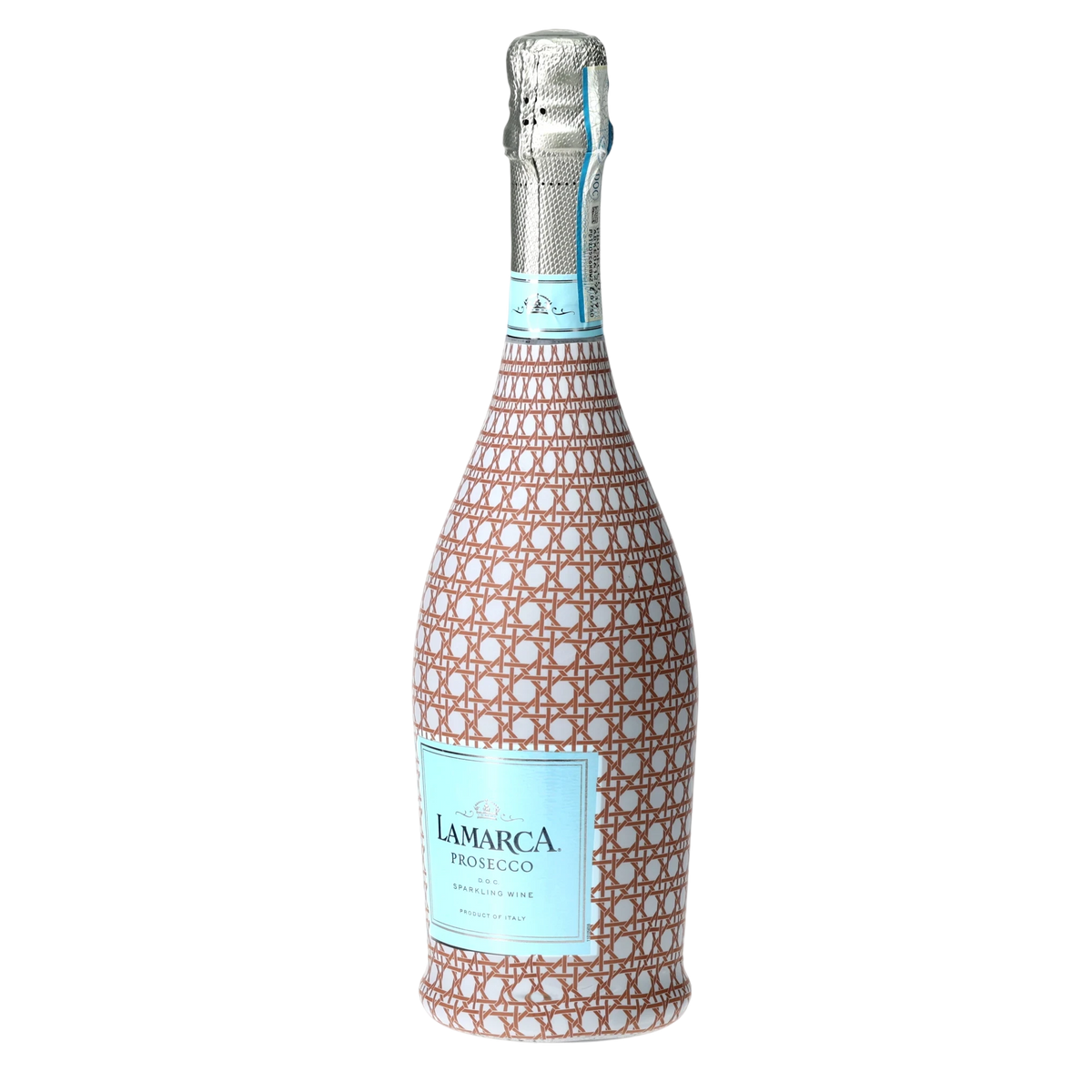 Brown & White Cane Prosecco Bottle Wrap