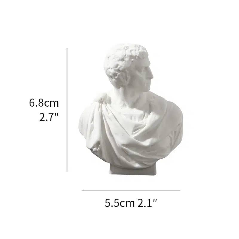Miniature Greek Busts - Intricately Carved: David