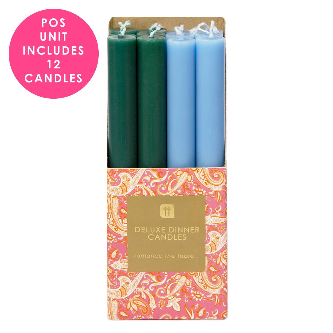 Green & Blue Taper Candles | POS | Mothers Day Gifts |
