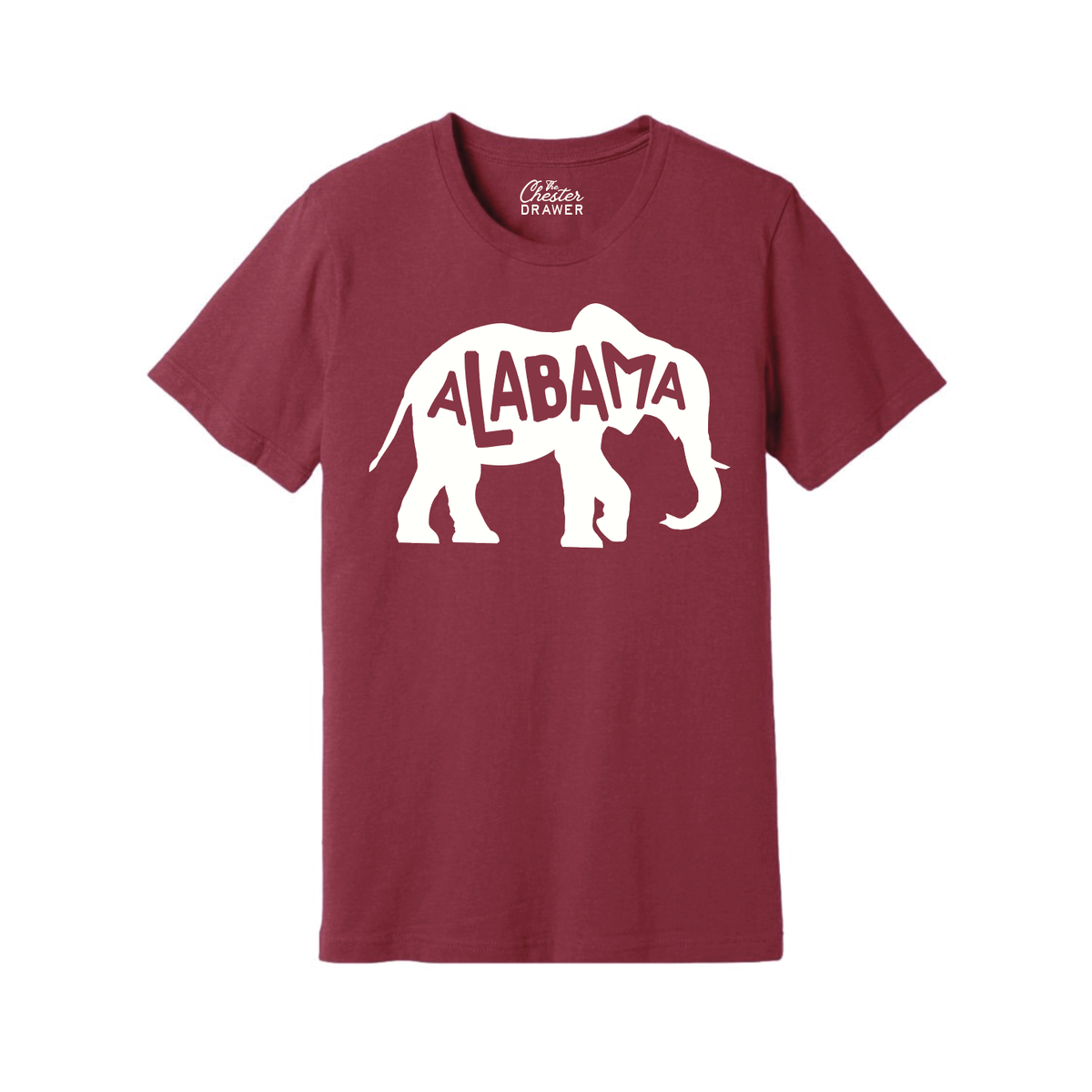 Alabama Elephant: Crimson + White, XLarge