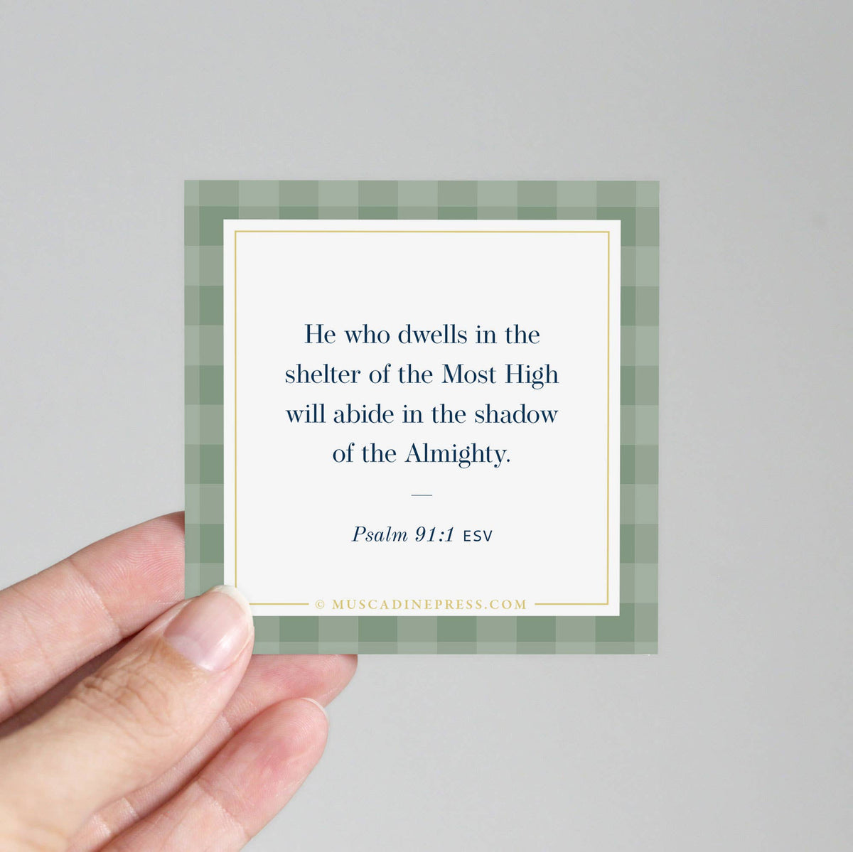 Scripture Mirror Cling, He Who Dwells