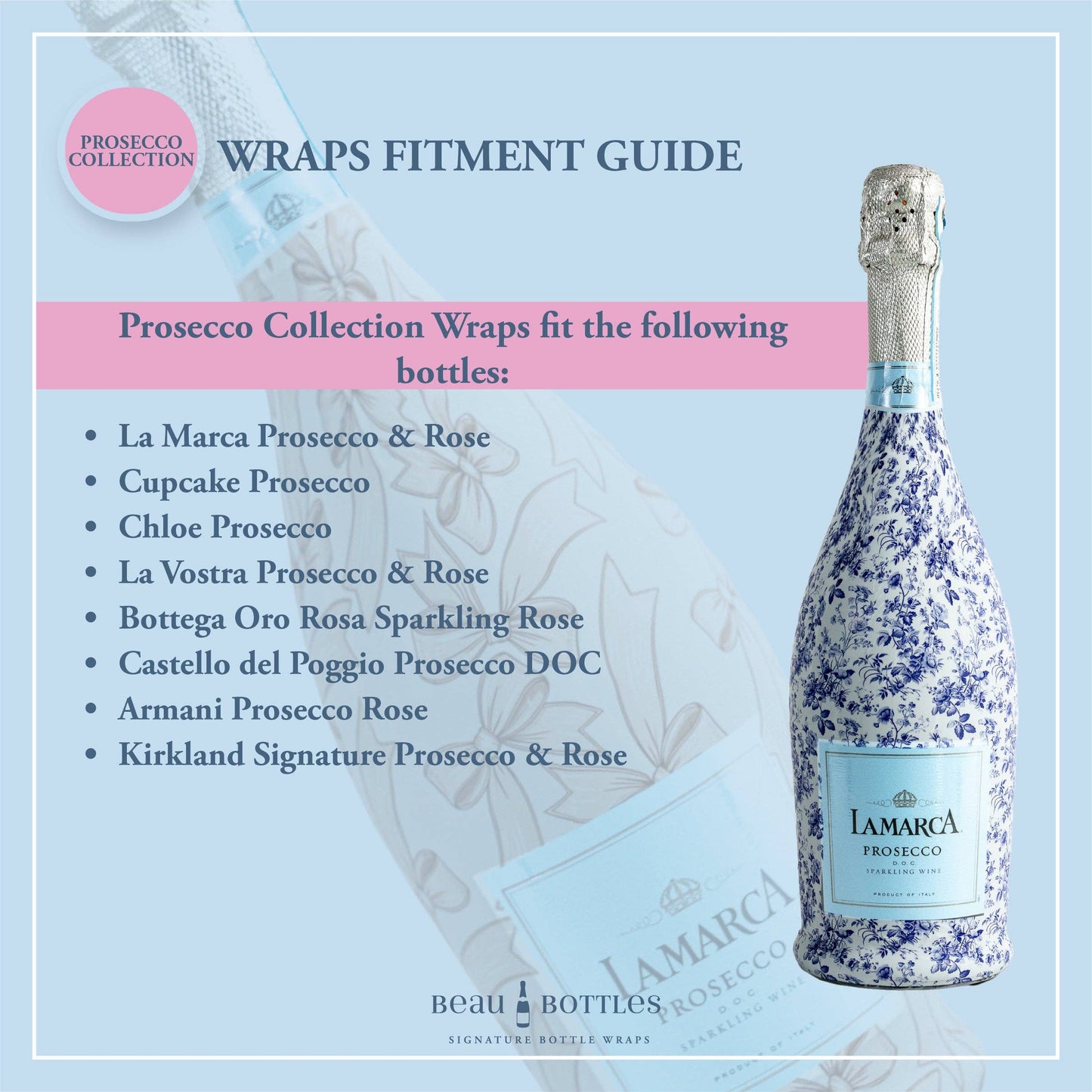 Beau Bottles Black and White Dots - Prosecco Collection