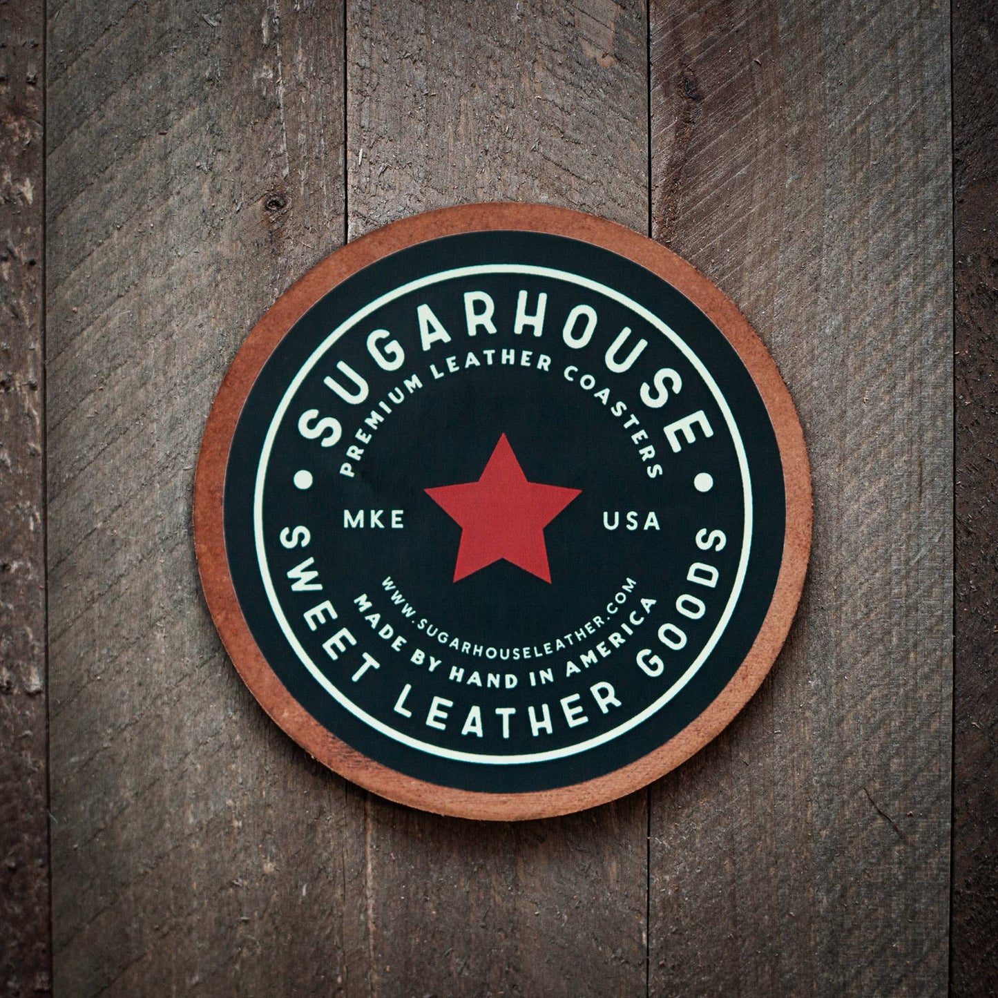 Auburn Football Leather Coaster