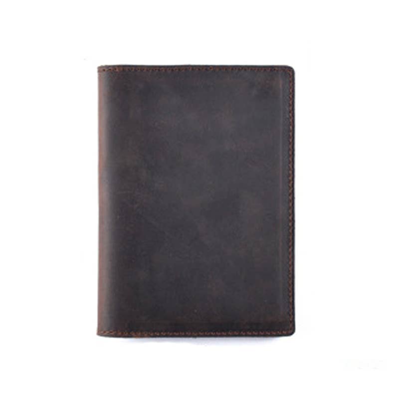 Passport Cover, Genuine Leather Passport Holder Case: Dark Brown