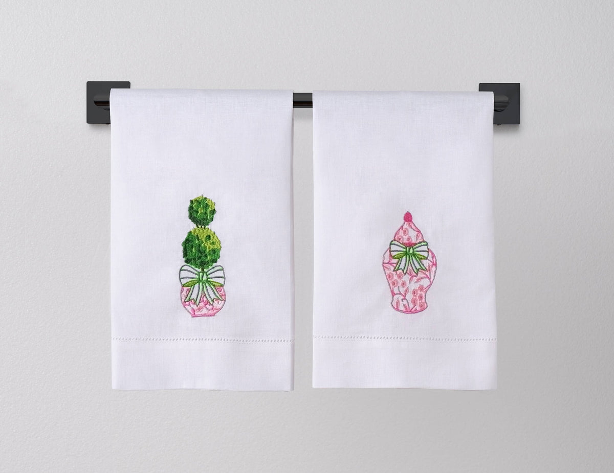 Pink Chinoiserie Guest Towel