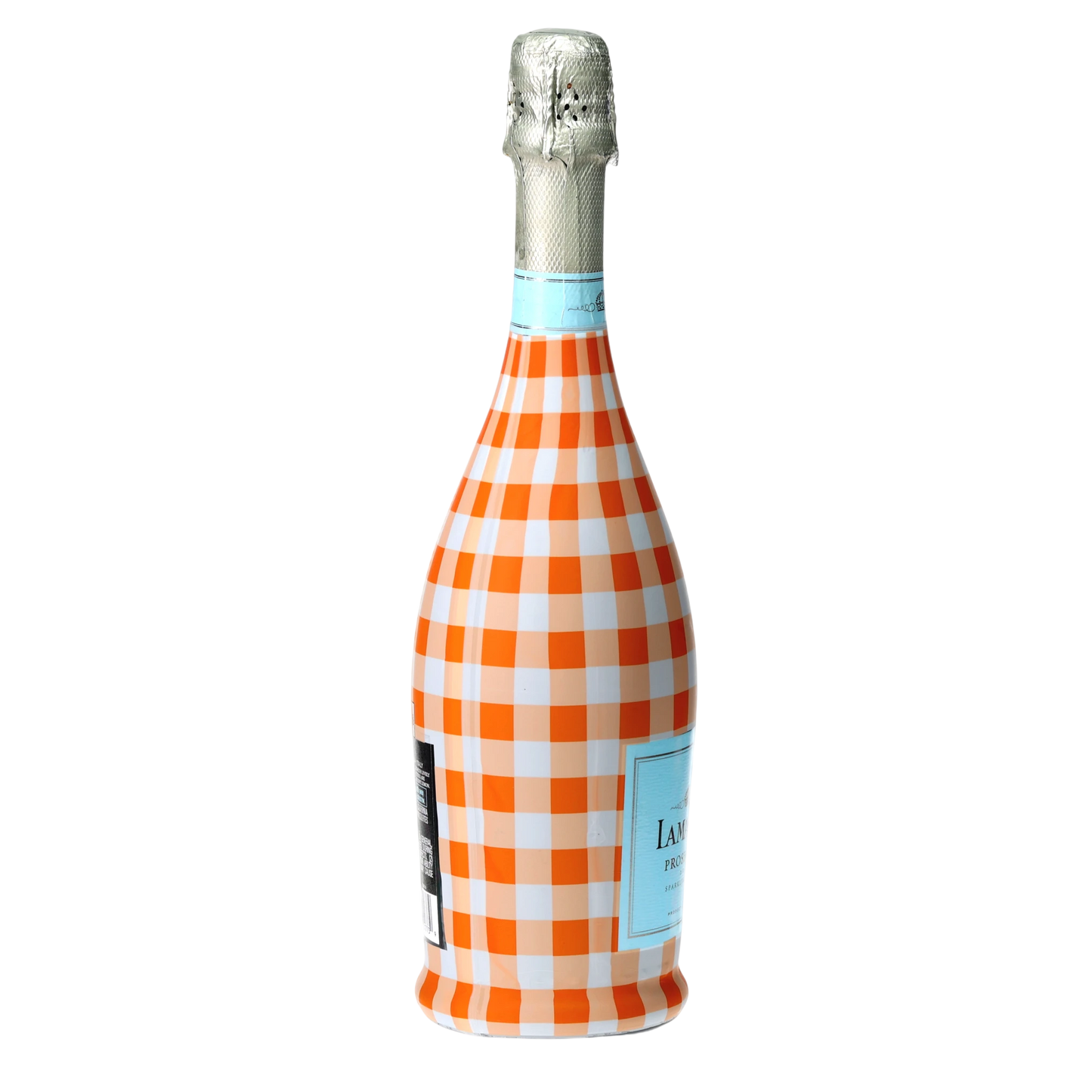 Beau Bottles Orange & White Gingham Prosecco Bottle Wrap