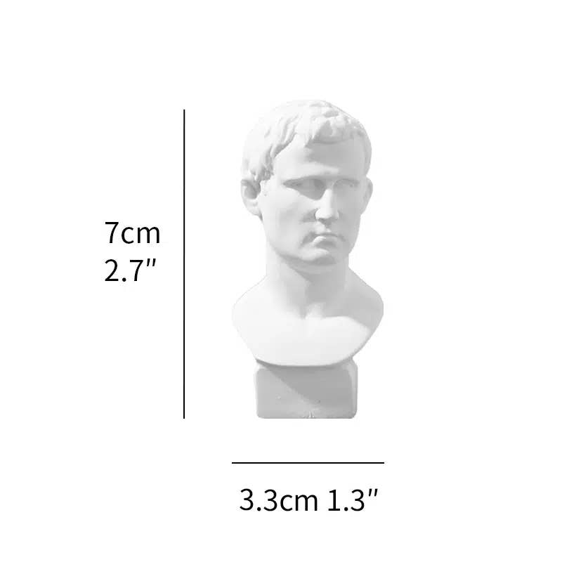 Miniature Greek Busts - Intricately Carved: David