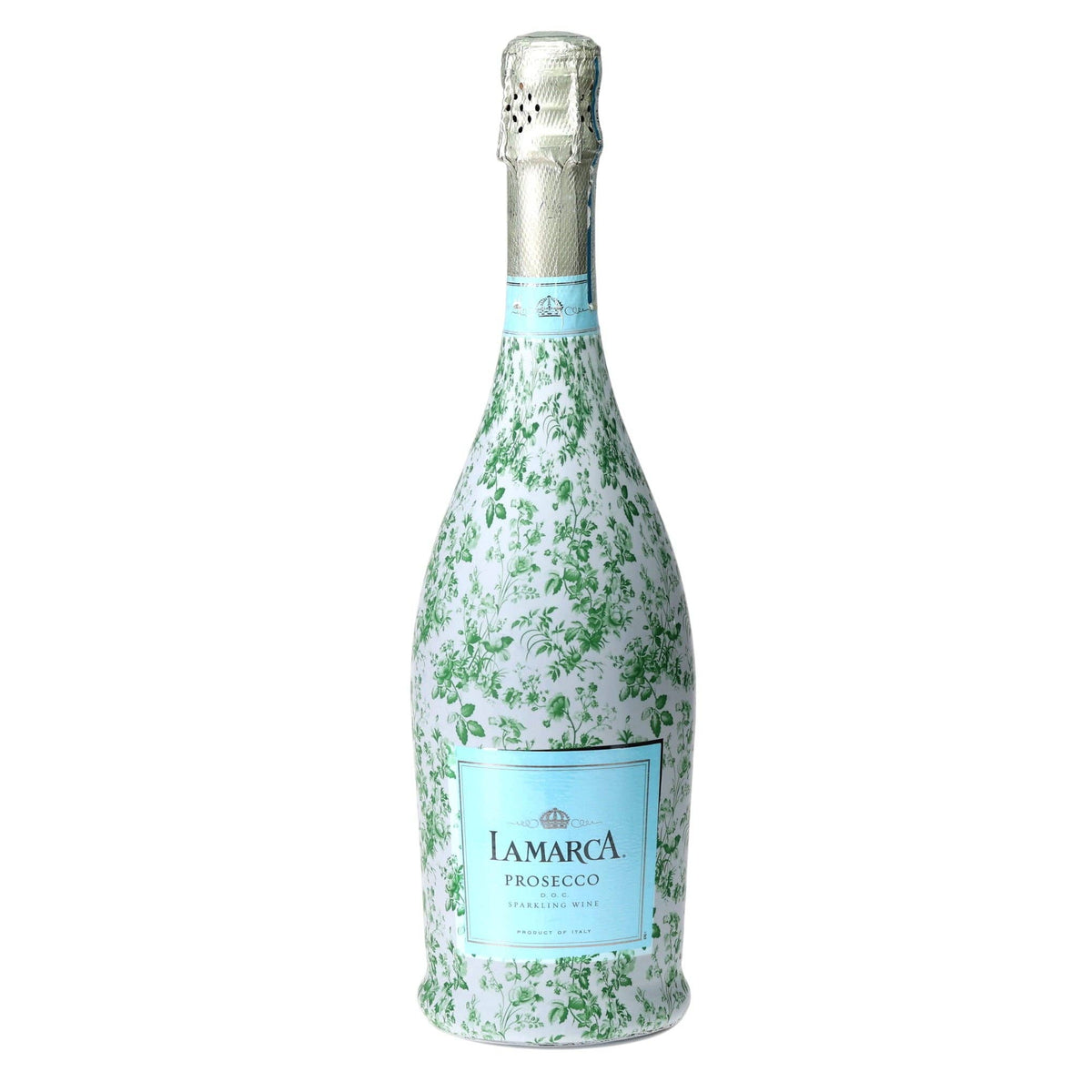 Beau Bottles Grandmillennial Green Floral Prosecco Bottle Wrap