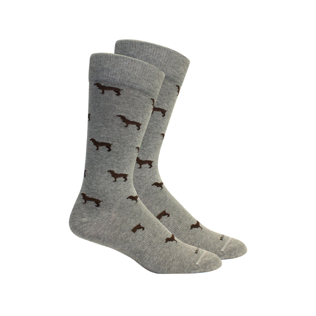 Beau (Boykin) Socks: Light Grey Heather