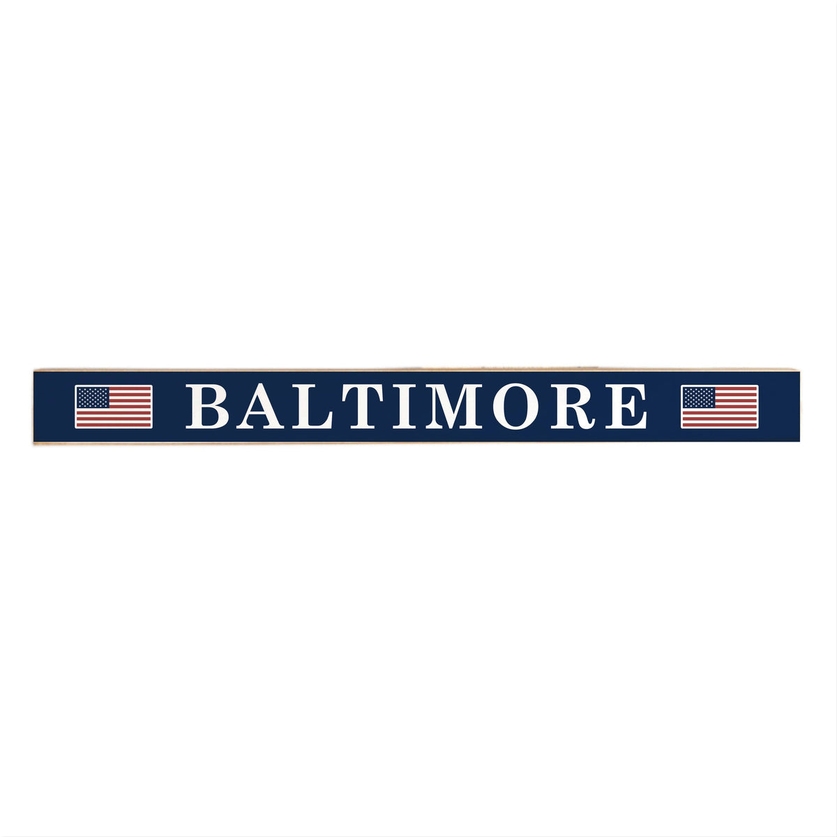 American Flag Personalized Skinny Sign | USA Wooden Decor