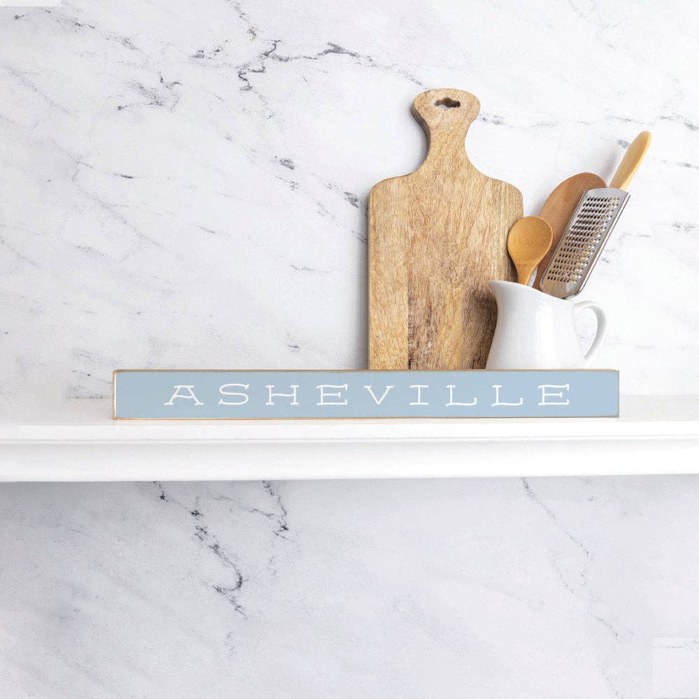 Vintage Soft Blue Personalized Skinny Sign