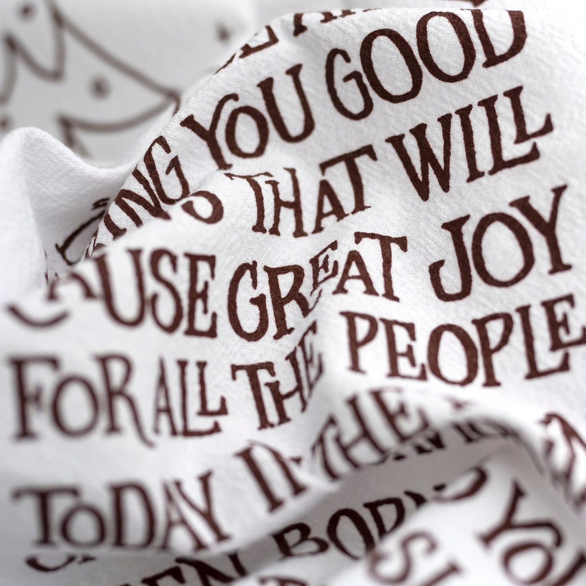 Great Joy for All the People Christmas Tea Towel