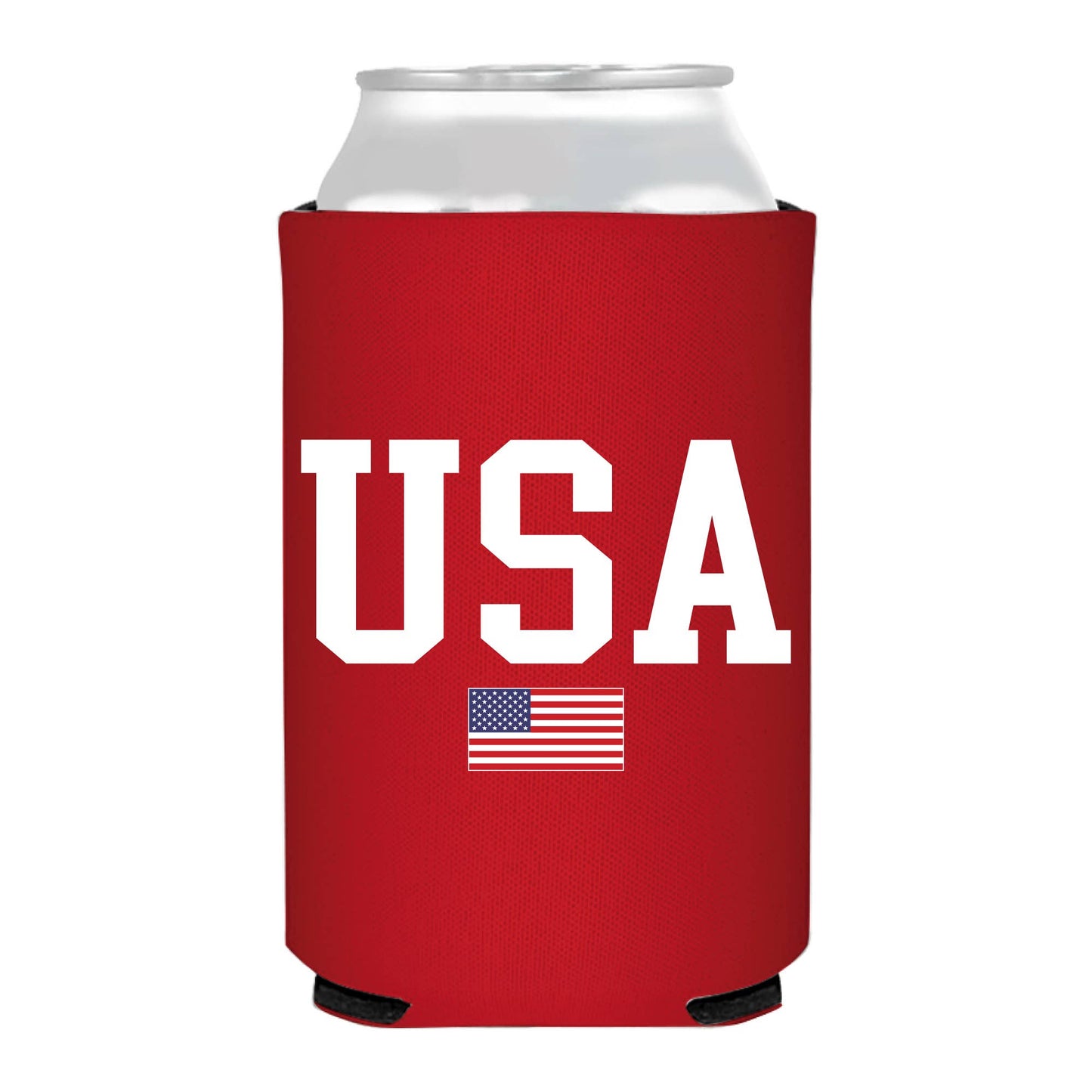 USA Flag Can Cooler- 4th Of July - Patriotic