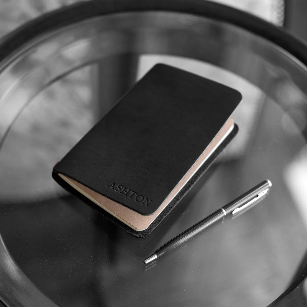 Journal Cover - Full Grain Leather - USA Made: Chocolate, No Logo/Blank