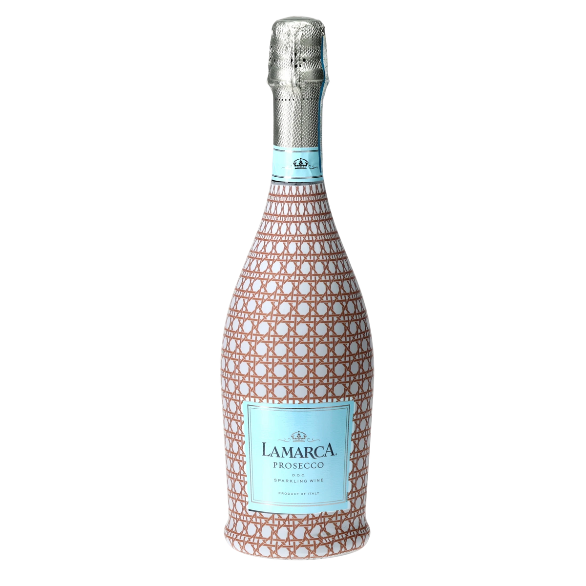 Brown & White Cane Prosecco Bottle Wrap